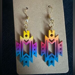 NEW Southwestern Aztec Ombré Earrings